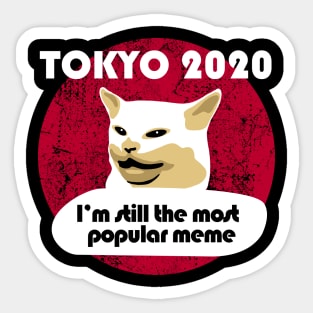 Table Cat Meme Tokyo Japan 2020 Sticker